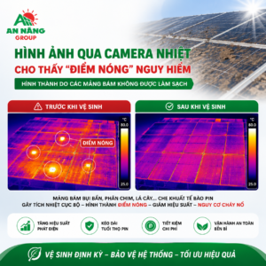 Camera nhiệt phát hiện hiện tượng Hotspot do chủ đầu tư không vệ sinh pin mặt trời