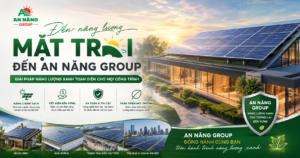 Hệ thống đèn năng lượng mặt trời chiếu sáng tự động cho khuôn viên nhà xưởng ban đêm