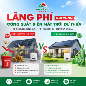 Biểu đồ bám tải cho thấy sự lãng phí nếu chọn công suất điện mặt trời quá lớn