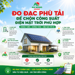 Kỹ sư An Năng Group đang đo đạc phụ tải để chọn công suất điện mặt trời chính xác
