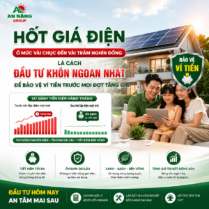 Quyết định tiền điện 1.5 đến 2 triệu có nên lắp điện mặt trời giúp chống lại lạm phát