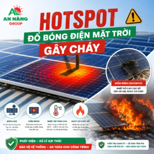 Cell pin bị nung chảy do hiện tượng đổ bóng điện mặt trời kéo dài