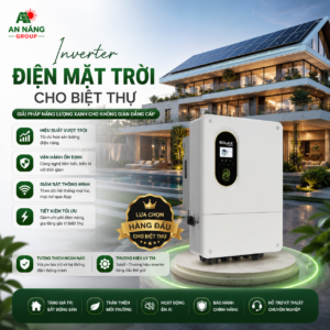 Tủ điện và hệ thống biến tần 3 pha được lắp đặt gọn gàng, thẩm mỹ cho không gian biệt thự