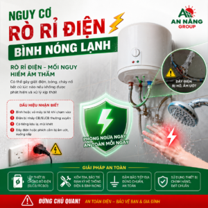 Cảnh báo nguy cơ rò rỉ điện nếu không có thiết bị chống sốc điện bảo vệ