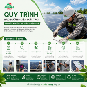 Kiểm tra thông số kỹ thuật và vệ sinh bề mặt trong quá trình bảo dưỡng điện mặt trời