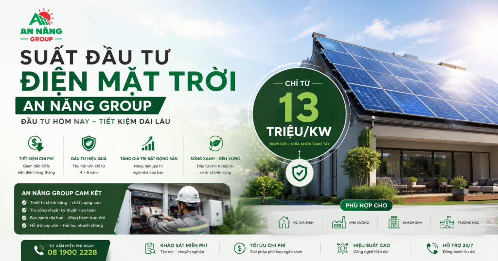 Phân tích chi phí và hiệu quả suất đầu tư điện mặt trời cho dự án nhà máy