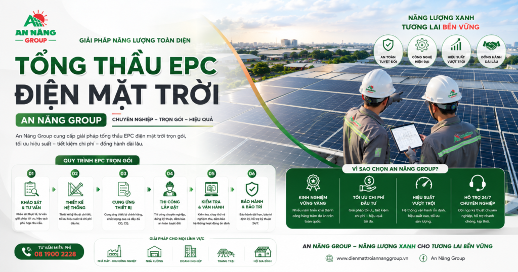 Đội ngũ kỹ sư của tổng thầu EPC điện mặt trời đang khảo sát và thi công dự án nhà xưởng