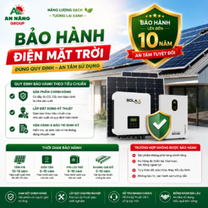 Kỹ thuật viên An Năng Group đang đo kiểm hệ thống pin lưu trữ, mang lại dịch vụ bảo hành điện mặt trời tận tâm.Caption: Đội ngũ chuyên gia An Năng Group cam kết hỗ trợ tận nhà nhanh chóng, không vòng vo đùn đẩy