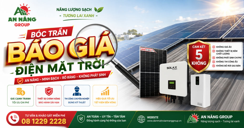 Hệ thống tấm pin năng lượng mặt trời và biến tần Inverter chuẩn kỹ thuật, tương xứng với báo giá điện mặt trời uy tín