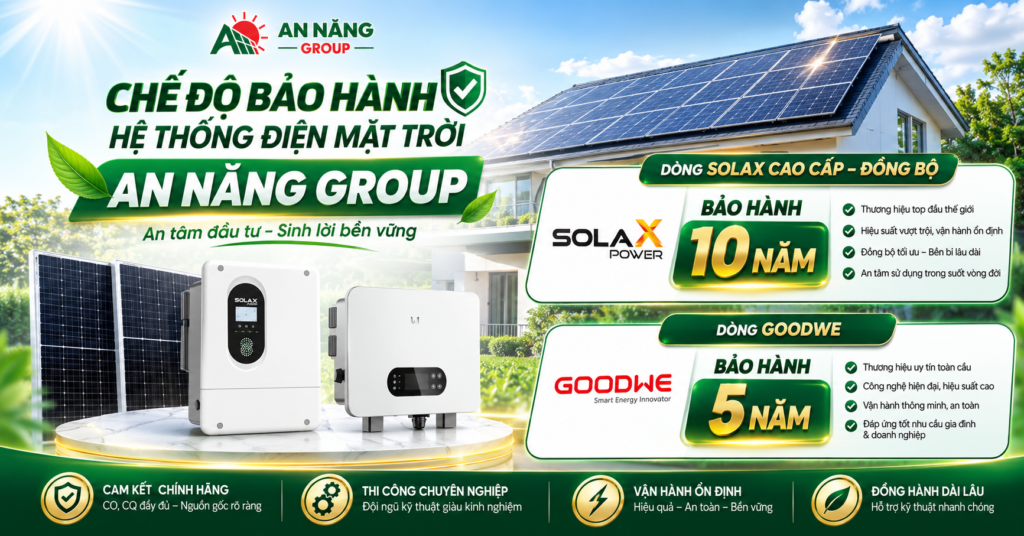 Kỹ sư An Năng Group kiểm tra thiết bị định kỳ, đảm bảo chế độ bảo hành hệ thống điện mặt trời cho khách hàng