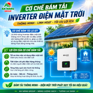 Biến tần Inverter SolaX đang điều tiết công suất phát điện bám sát theo phụ tải thực tế của ngôi nhà