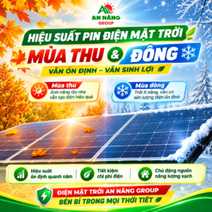 Giàn pin năng lượng mặt trời hấp thụ ánh sáng cực tốt trong thời tiết dịu mát, minh chứng cho hiệu suất của điện mặt trời mùa thu đông