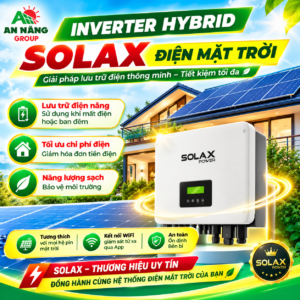 Biến tần Inverter SolaX và hệ thống pin lưu trữ được thi công tỉ mỉ, đảm bảo nguồn điện dự phòng cho điện mặt trời mùa thu đông