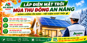 Giàn tấm pin năng lượng mặt trời công suất cao kết hợp biến tần Inverter hoạt động ổn định khi lắp điện mặt trời mùa thu đông