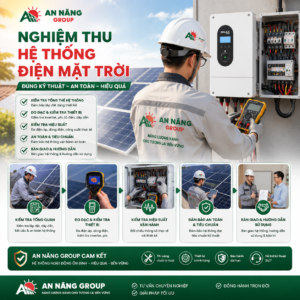 Khách hàng nghiệm thu công trình sau khi hoàn tất quy trình lắp đặt điện mặt trời