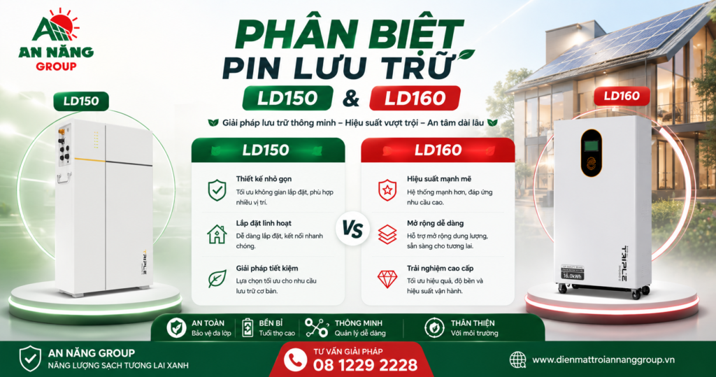 Khối pin lưu trữ Solax LD150 và LD160