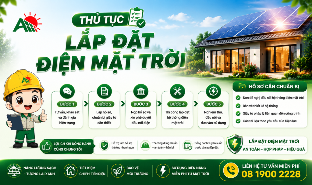 Kỹ sư An Năng Group đang hỗ trợ khách hàng hoàn thiện hồ sơ và thủ tục lắp đặt điện mặt trời