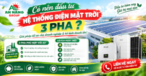 An Năng Group tư vấn giải pháp triển khai hệ thống điện mặt trời 3 pha để gánh tải cho biệt thự