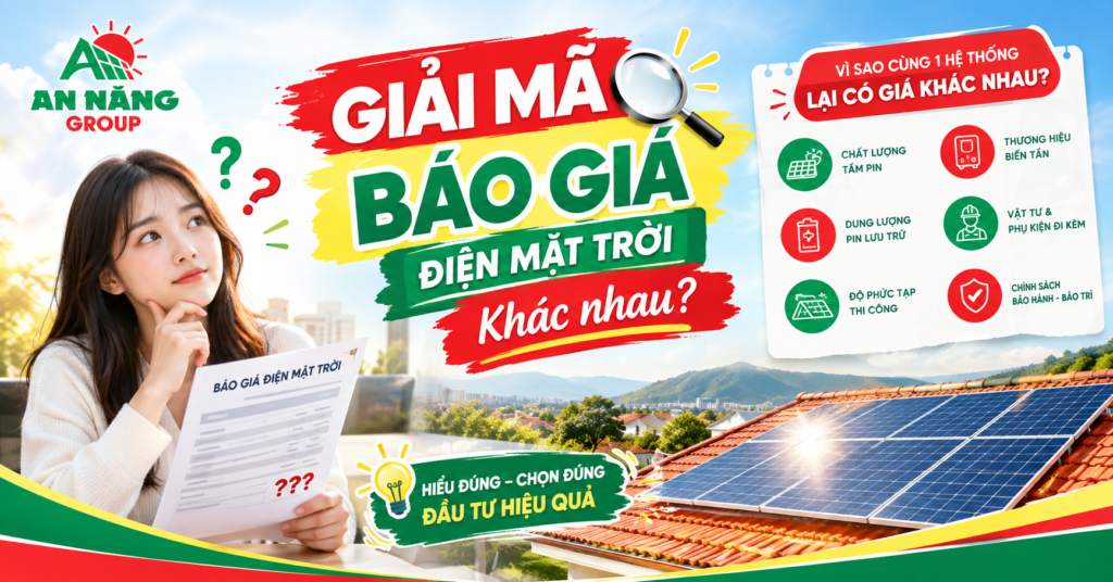 An Năng Group giải thích chi tiết cho khách hàng nguyên nhân vì sao trên thị trường lại có các mức báo giá điện mặt trời khác nhau