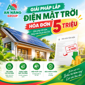 Tiêu thụ điện ban đêm cho thấy sự cần thiết của giải pháp lắp điện mặt trời hóa đơn 5 triệu kết hợp khối pin lưu trữ