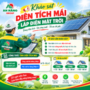Kỹ thuật viên đo đạc, né tránh các vật cản như bồn nước để tối ưu hóa diện tích mái lắp điện mặt trời