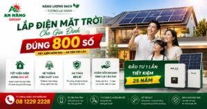 Kỹ thuật viên thi công lắp điện mặt trời áp mái công suất 6kW đến 8kW cho hộ gia đình