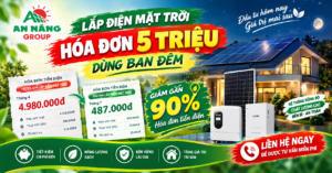 thiết kế cấu hình lắp điện mặt trời hóa đơn 5 triệu kết hợp hệ thống lưu trữ đồng bộ cho gia đình