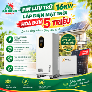 Khối pin lưu trữ SolaX 16kWh an toàn tuyệt đối, giúp khách hàng lắp điện mặt trời hóa đơn 5 triệu xài điện thả ga vào ban đêm